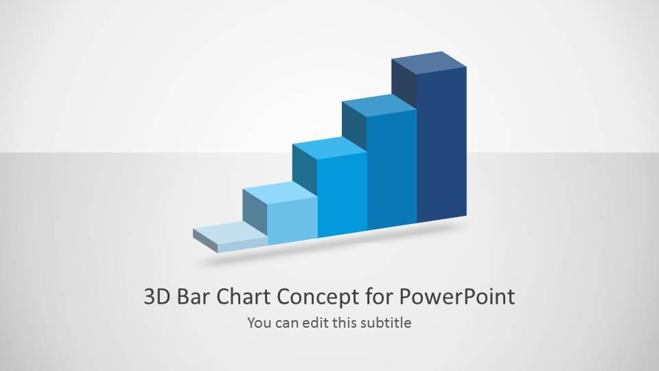 3D Chart Design Slide for PowerPoint