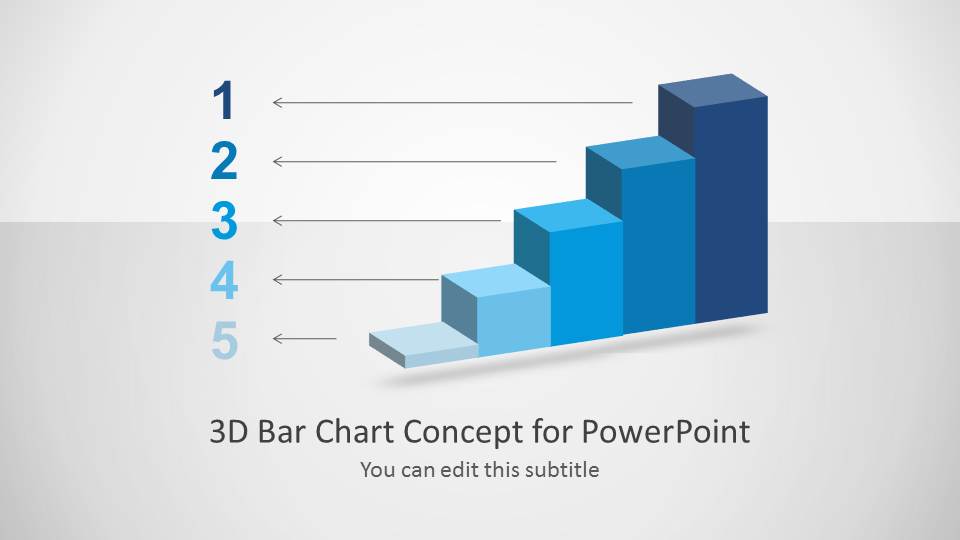 3d Bar Chart Concept For Powerpoint Slidemodel 1379