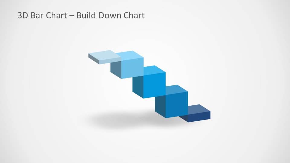 Waterfall chart for PowerPoint with 3D effect