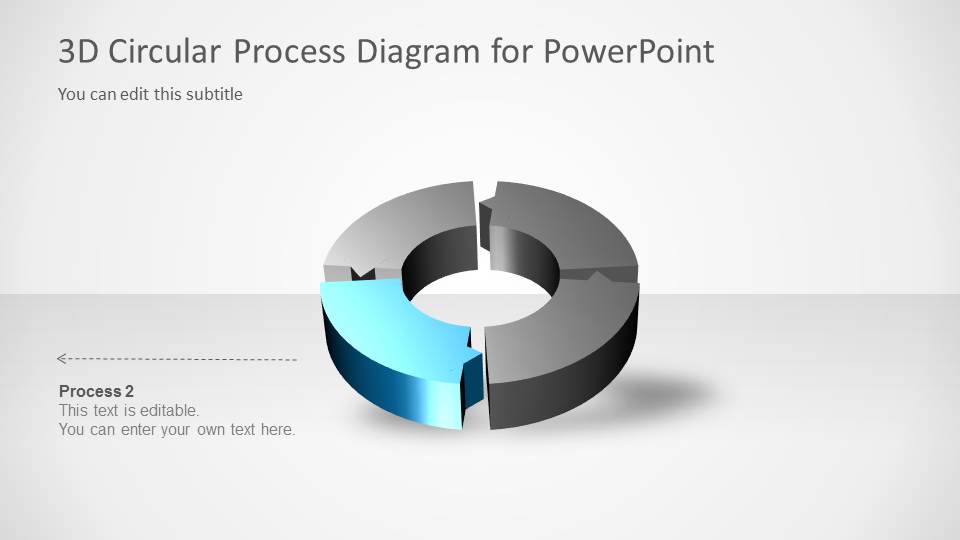 3D Circular Process Diagram 4 Steps for PowerPoint - SlideModel