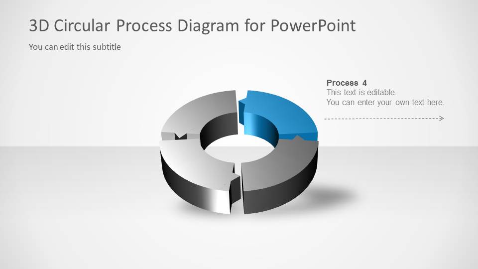3D Circular Process Diagram 4 Steps for PowerPoint - SlideModel