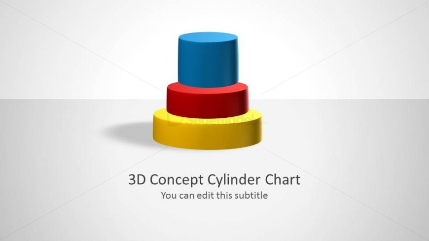 3D Concept Cylinder Chart Title Slide