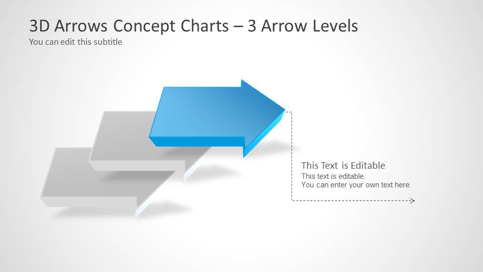 3D Arrows Concept Charts for PowerPoint - SlideModel