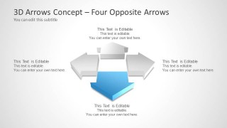 Four Opposite Arrows for PowerPoint
