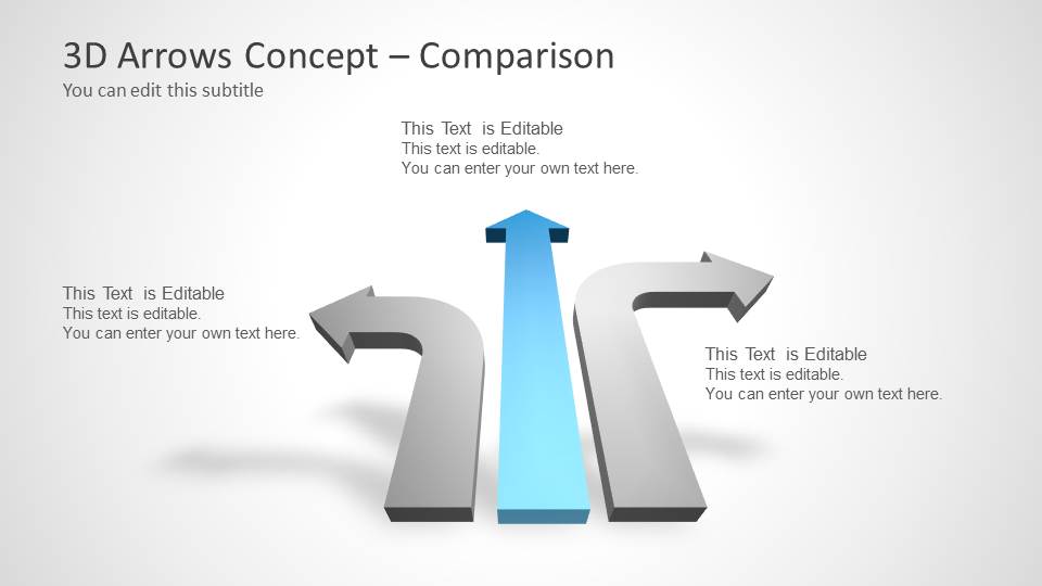 D Arrows Concept Charts For Powerpoint Slidemodel