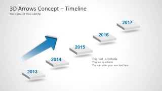 Steps Diagram with Timeline for PowerPoint
