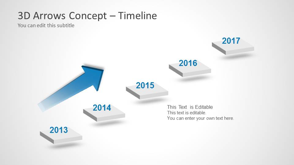 3D Arrows Concept Charts for PowerPoint - SlideModel