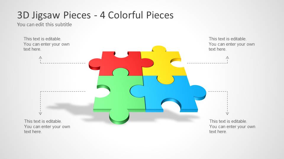 Colorful Puzzle Piece Template for PowerPoint