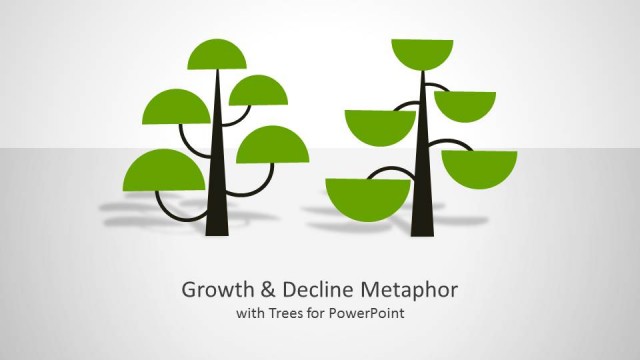 Growth & Decline Metaphor with Tree Shapes for PowerPoint