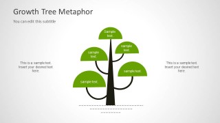 Tree Clipart for PowerPoint with Green Leaves