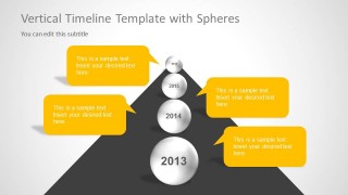 Milestones with Spheres Slide Design for PowerPoint Timelines