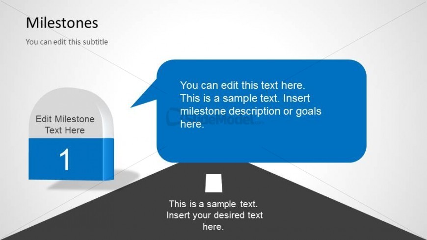 Milestone Description Slide Design for PowerPoint with Callout