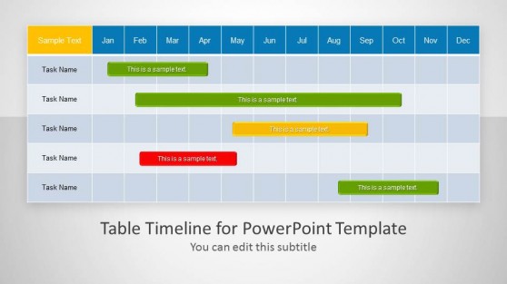 powerpoint presentation templates table