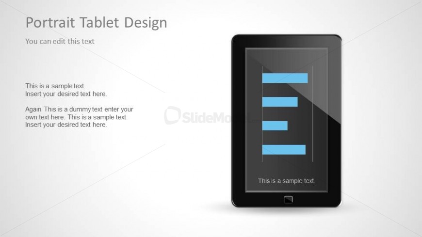 Vertical Tablet Shape for PowerPoint Presentations