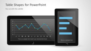 Two Tablets in the Slide Design for PowerPoint