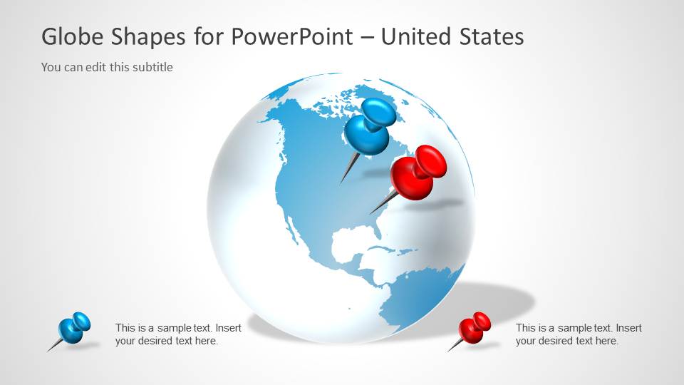 North America Globe Earth PowerPoint Design