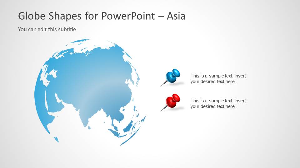 Globe Shapes for PowerPoint with Map Markers - SlideModel