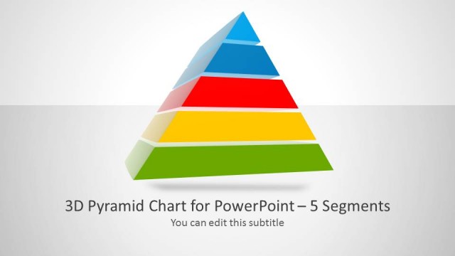 3D Pyramid Template for PowerPoint with 5 Segments