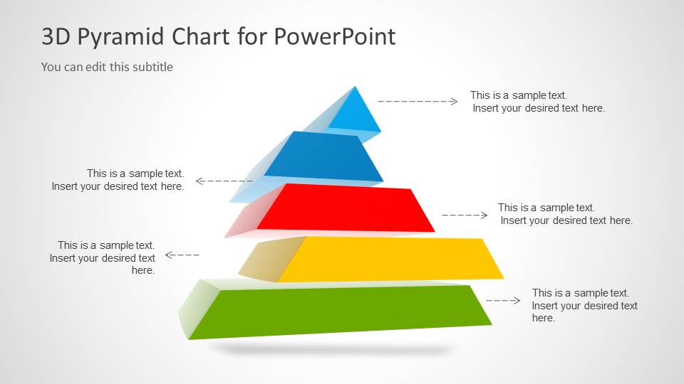 3D Pyramid Template for PowerPoint with 5 Segments - SlideModel