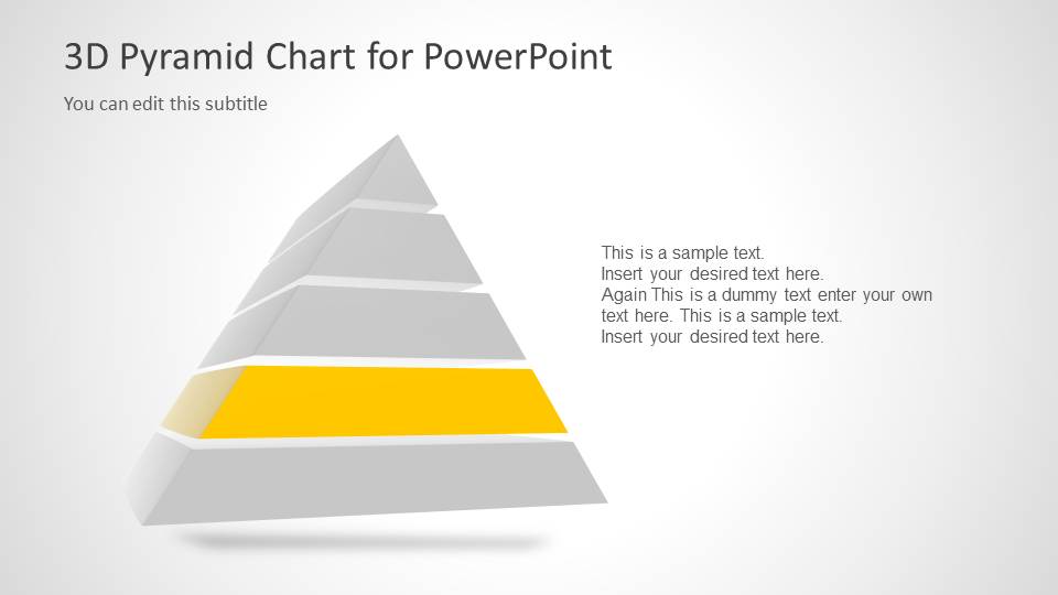 3D Pyramid Template for PowerPoint with 5 Segments - SlideModel