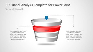 Multi Step 3D Funnel Analysis Diagram - Step 2