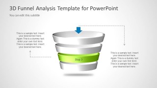 Multi Step 3D Funnel Analysis Diagram - Step 3