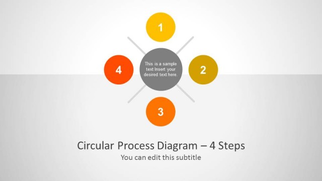 Creative Circular Process Diagram for PowerPoint – 4 Steps
