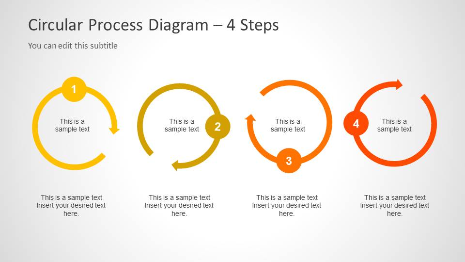Creative Circular Process Diagram For Powerpoint 4 Steps Slidemodel 4483