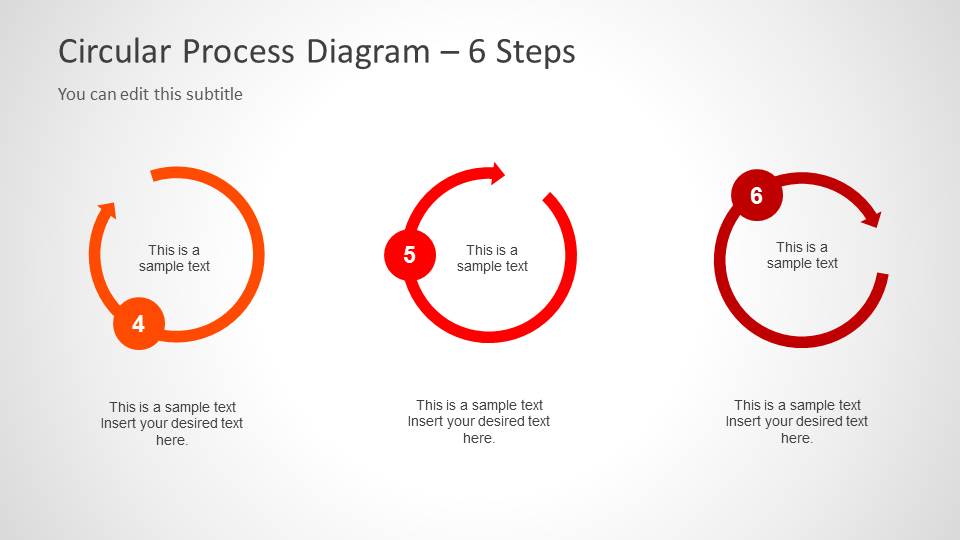 Creative Circular Process Diagram for PowerPoint - 6 Steps - SlideModel