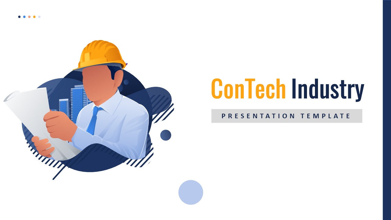 Engineer Illustration of Construction Work ConTech PPT