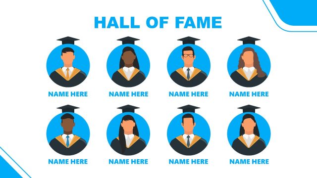 Hall of Fame PowerPoint Virtual Graduation Template
