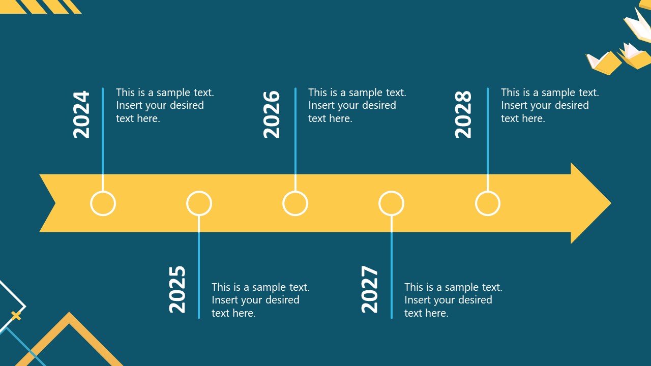 Arrow PowerPoint Timeline for E-Learning PPT