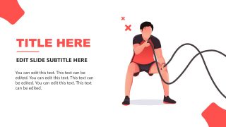 Man Battling Rope Exercise PowerPoint 