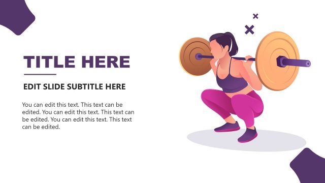 CrossFit Business PPT Weight Lifting Illustration