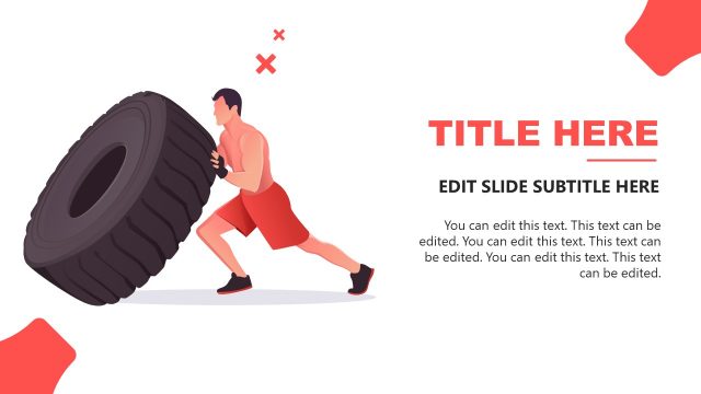 CrossFit Business PPT Tire-Based Exercise Illustration