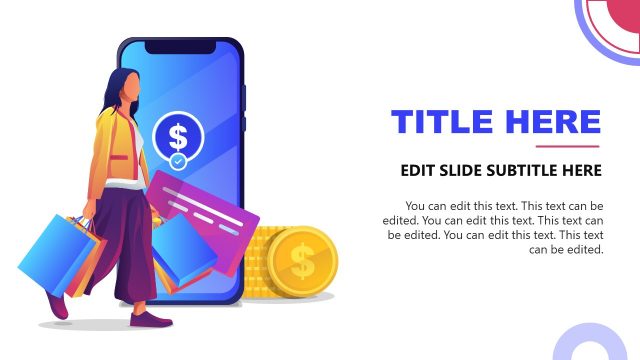 PowerPoint Online Shopping Template Slide