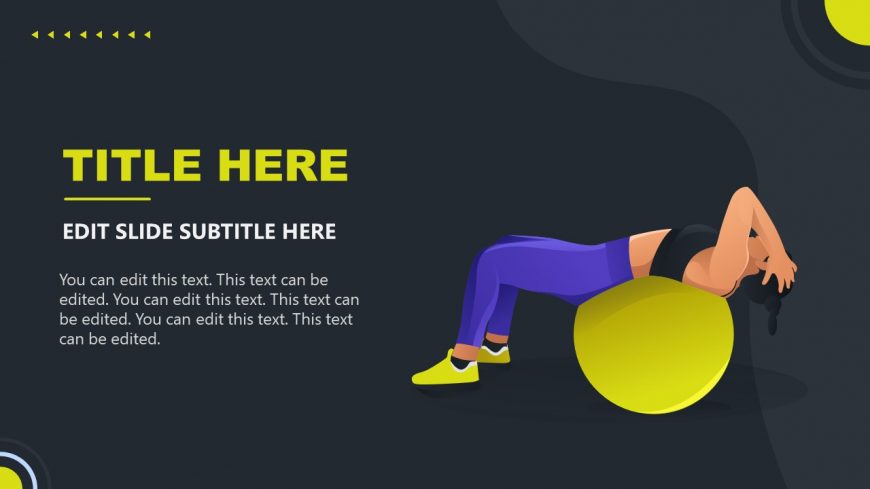 Illustration of Stability Ball Presentation Template