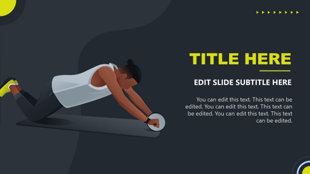 Abs Workout Wheel Gym Business Dark PPT