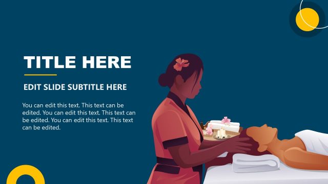 Spa Salon Head Massage Illustration Template