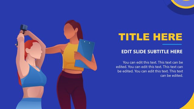 Female Personal Trainer Illustration PowerPoint