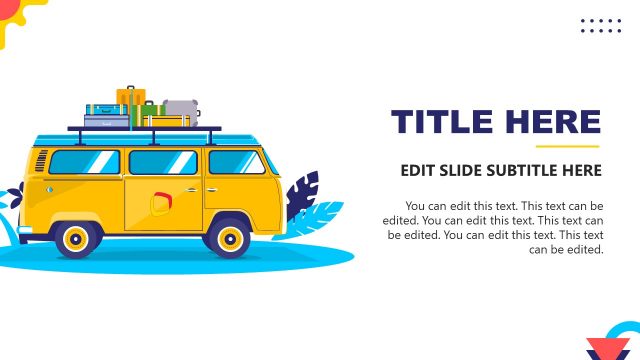 Slide of Airport Shuttle Illustration PowerPoint
