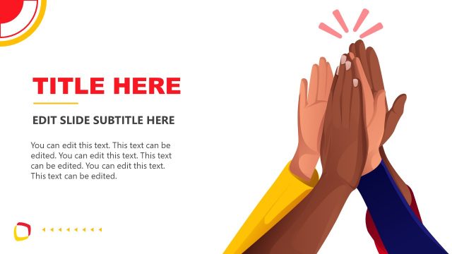 4 Hands High-Fiving PowerPoint