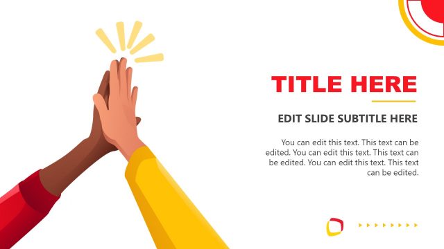 High-Five Cartoon Illustration Template