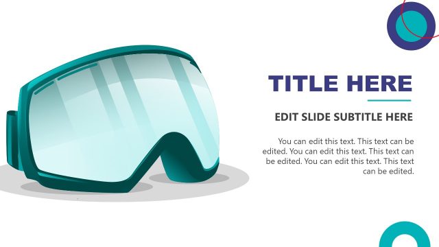 Alpine Skiing PowerPoint Template for Goggles