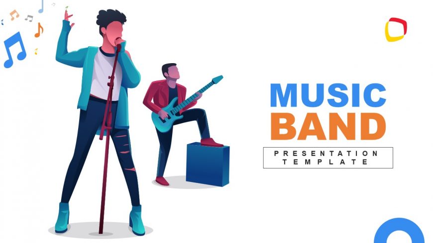 PowerPoint Template of Music Band Singing