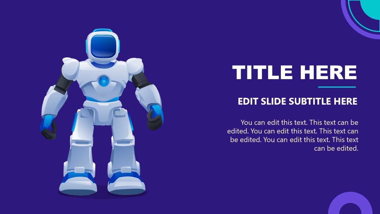 Humanoid Robot PowerPoint Template SlideModel