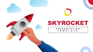 Presentation of Skyrocket Hand Illustration Design 