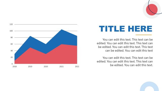Editable Area Chart – PowerPoint Template Slide