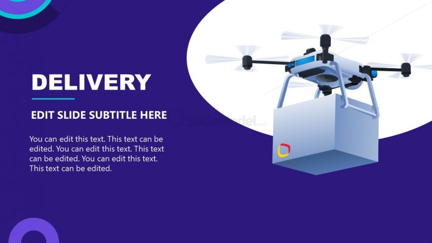 Slide for Delivery Service by Drone 