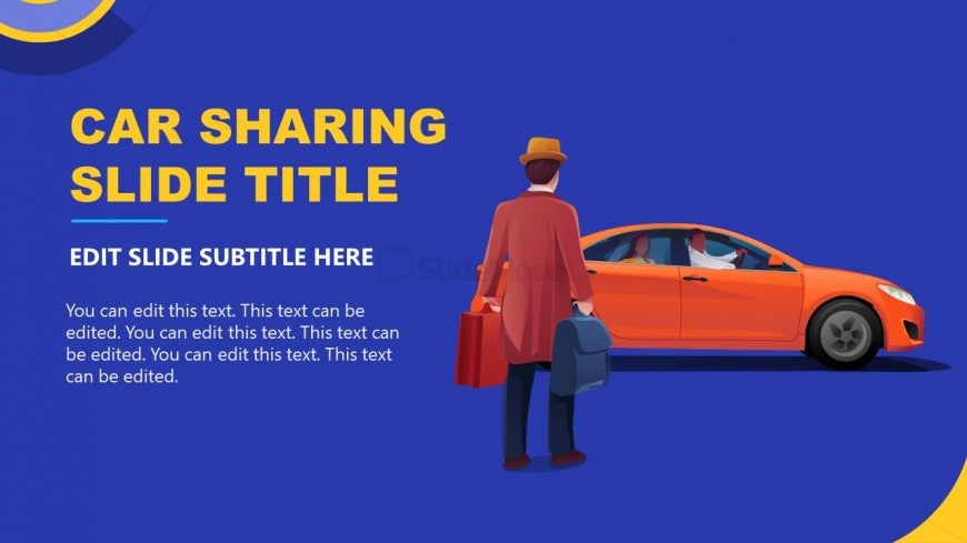 Car Sharing Editable Slide